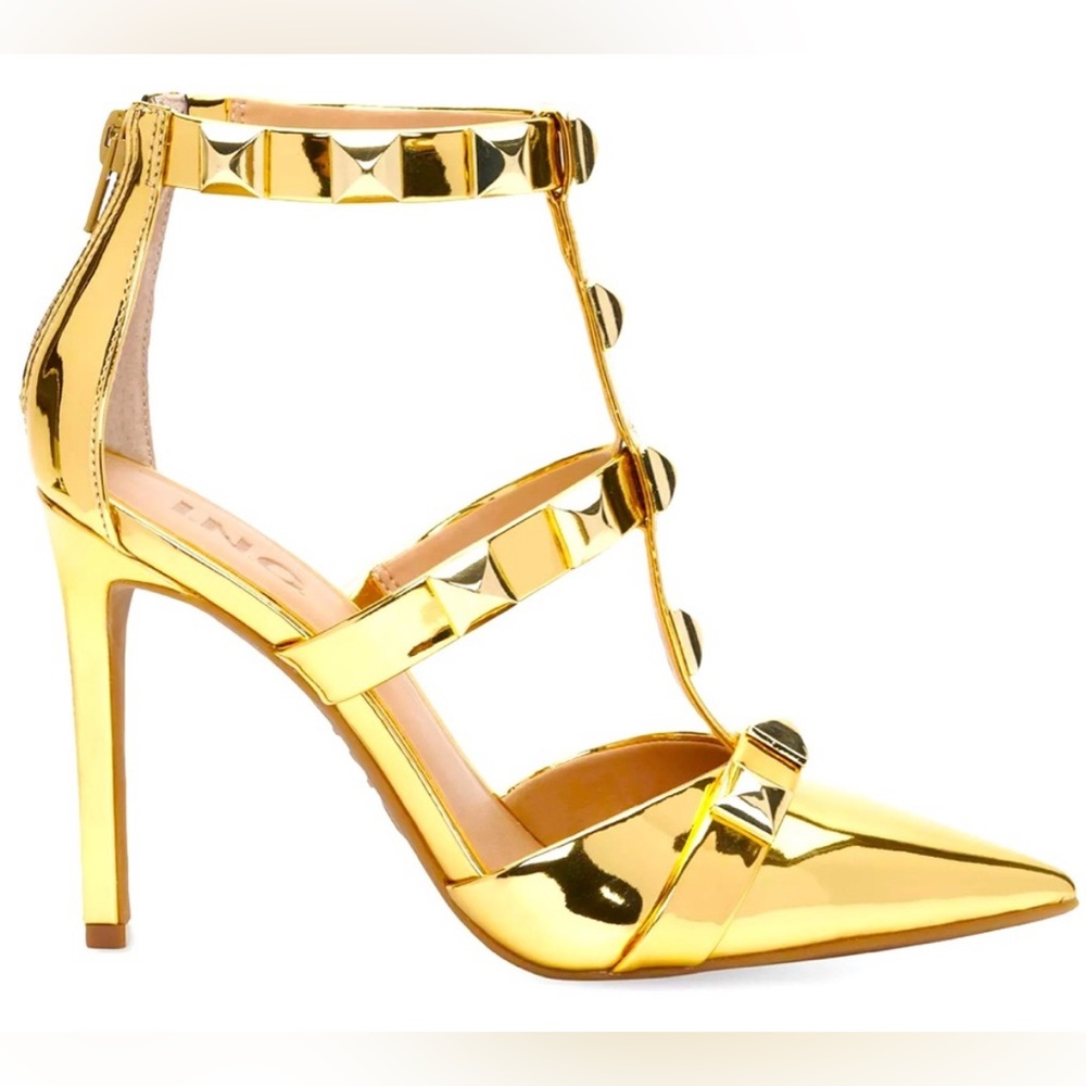 Gold Studded High Heel Sandals